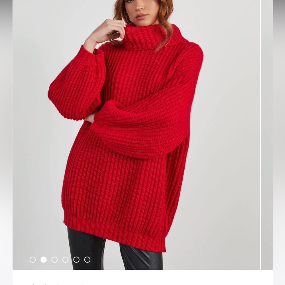 RED AND GREY OVERSIZED SWEATERS! I have both colors available. BOTH SIZE MEDIUM